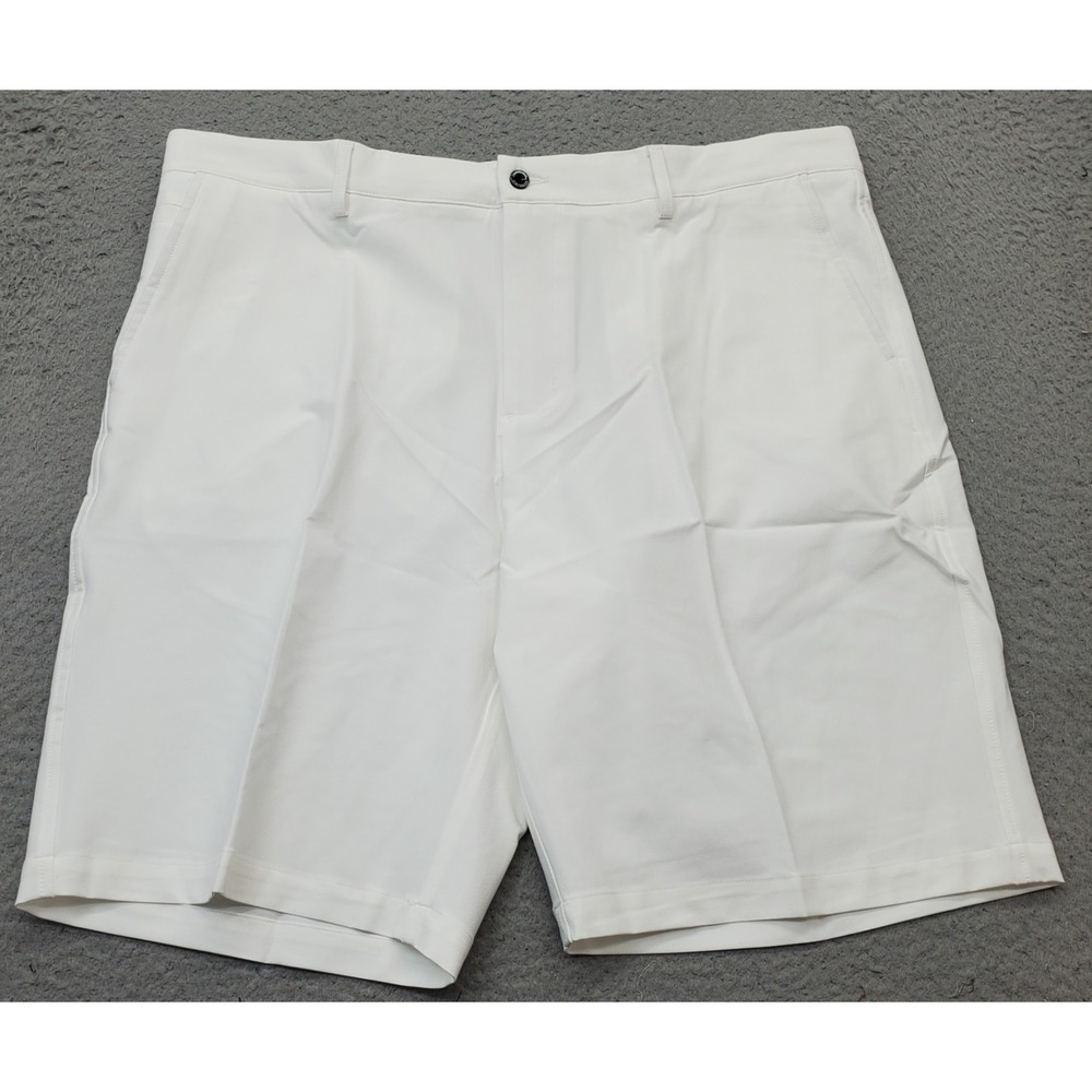 Dunning Golf Shorts Mens 38 White Player Fit Woven Performance Stretch Quick Dry
